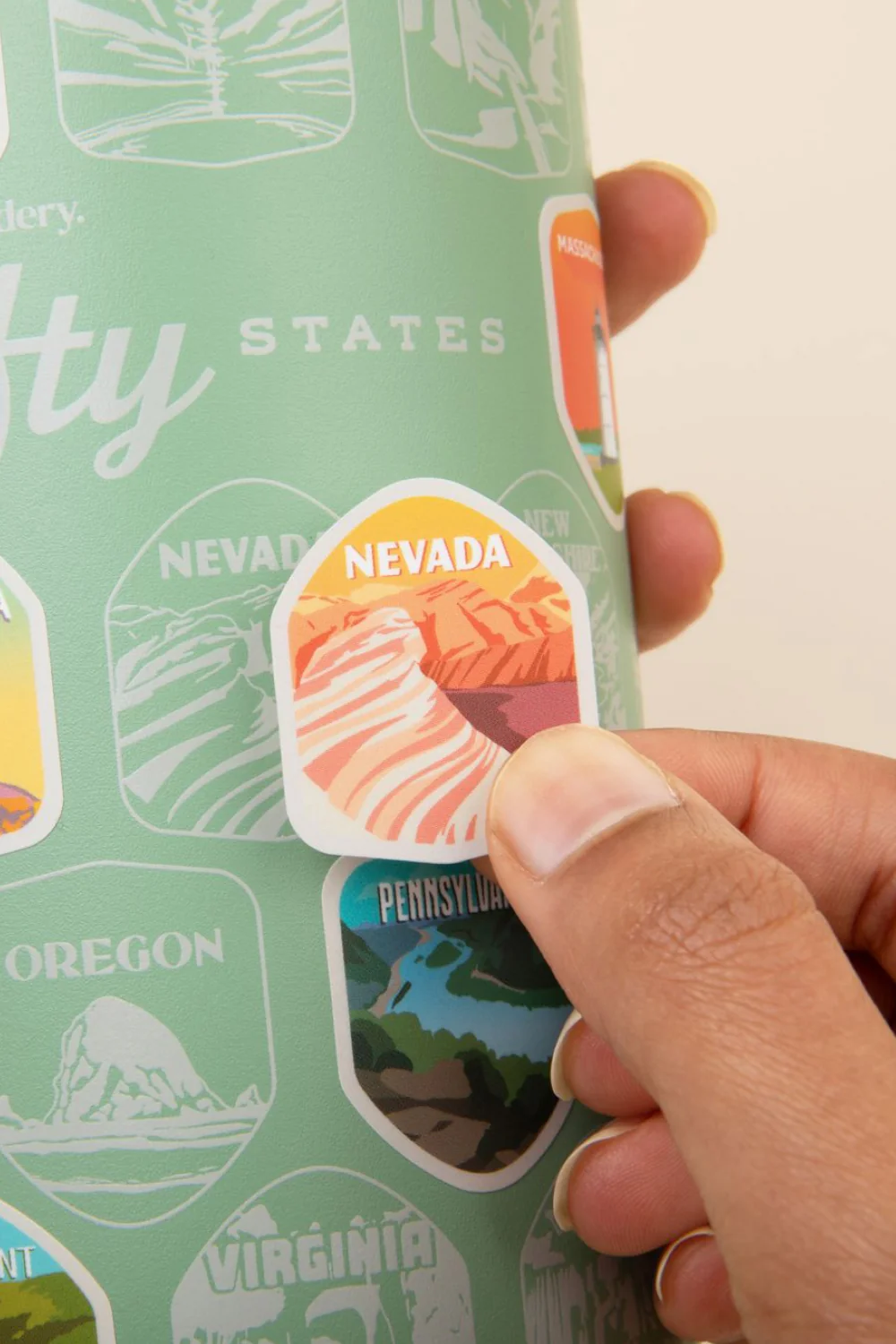 Fifty States Bucket List Water Bottle - Image 11