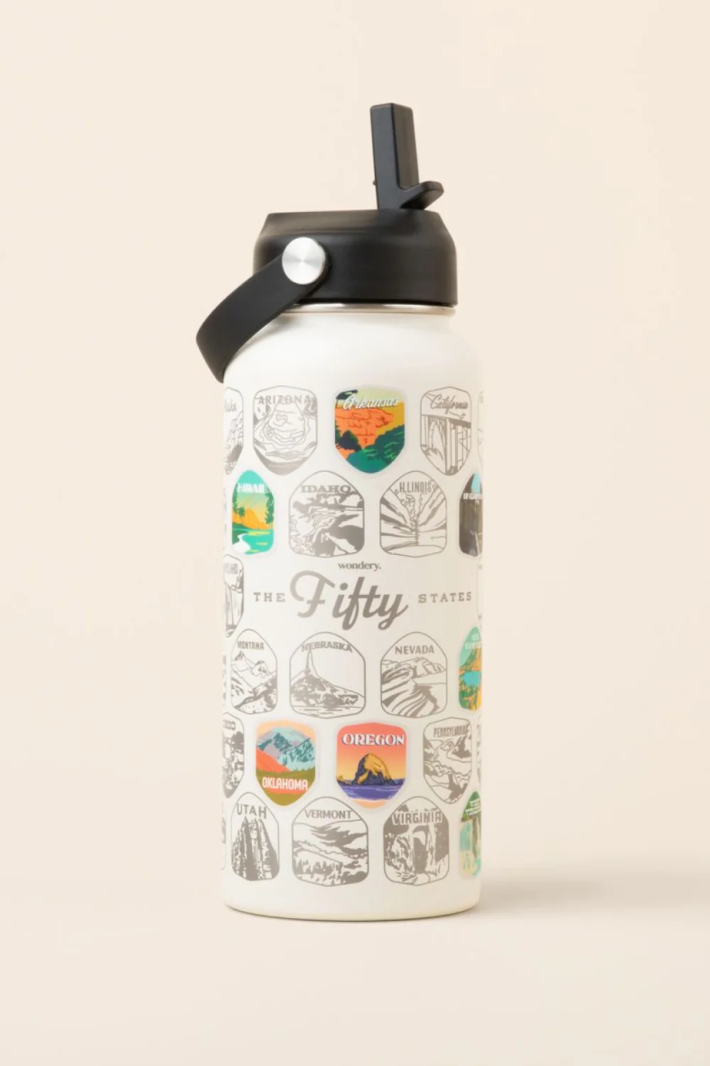 Fifty States Bucket List Water Bottle - Image 3