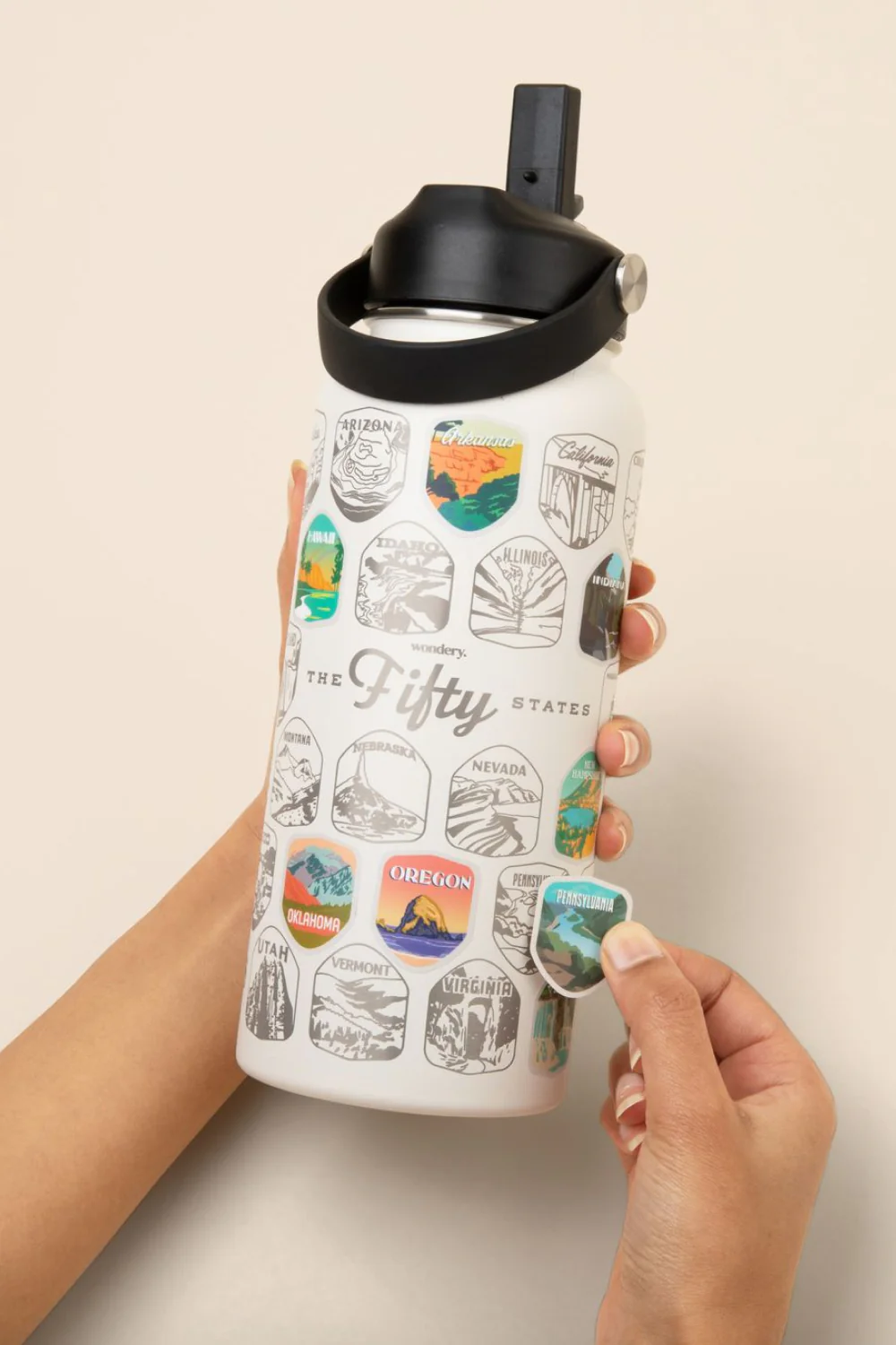 Fifty States Bucket List Water Bottle - Image 4