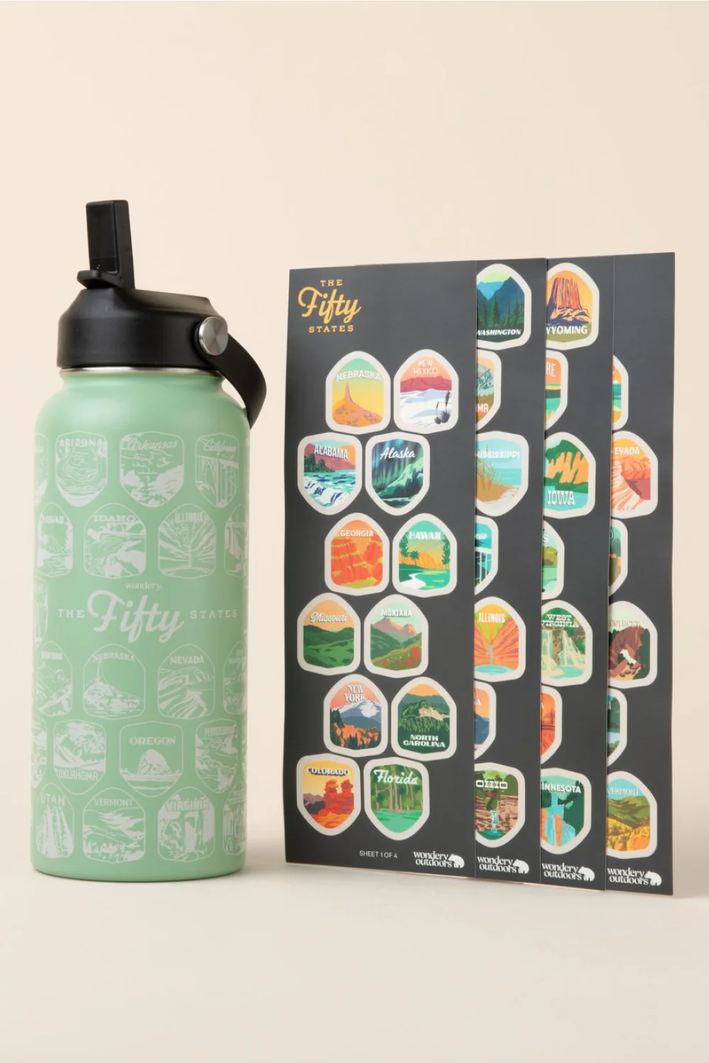 Fifty States Bucket List Water Bottle - Image 7