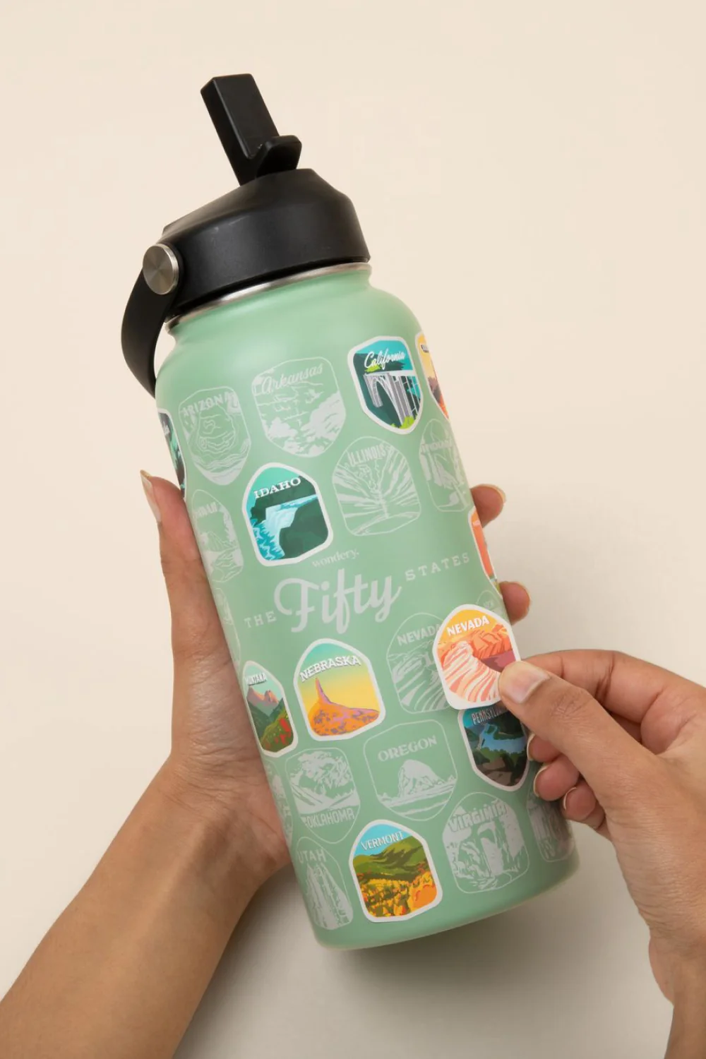 Fifty States Bucket List Water Bottle - Image 8
