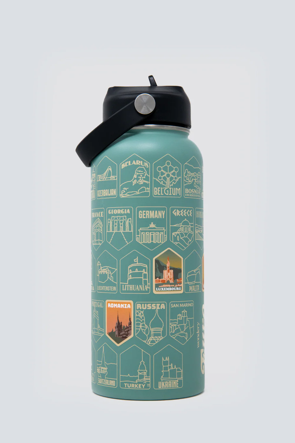 Euro Trip Bucket List Water Bottle - Image 4