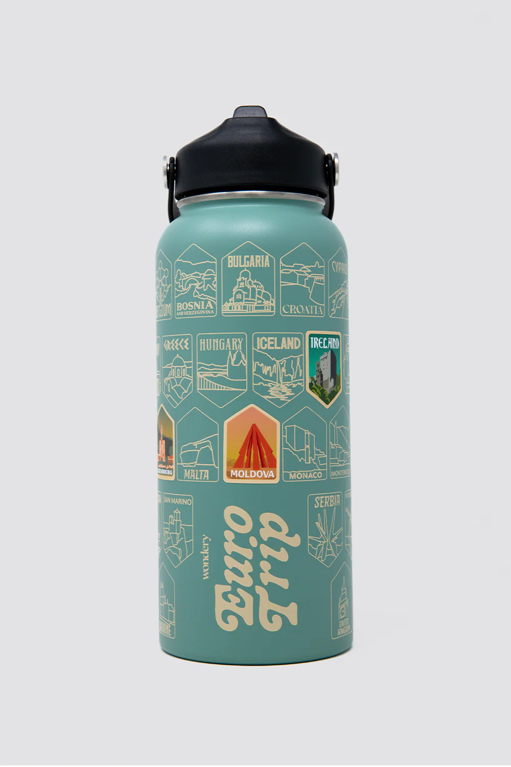 Euro Trip Bucket List Water Bottle - Image 5