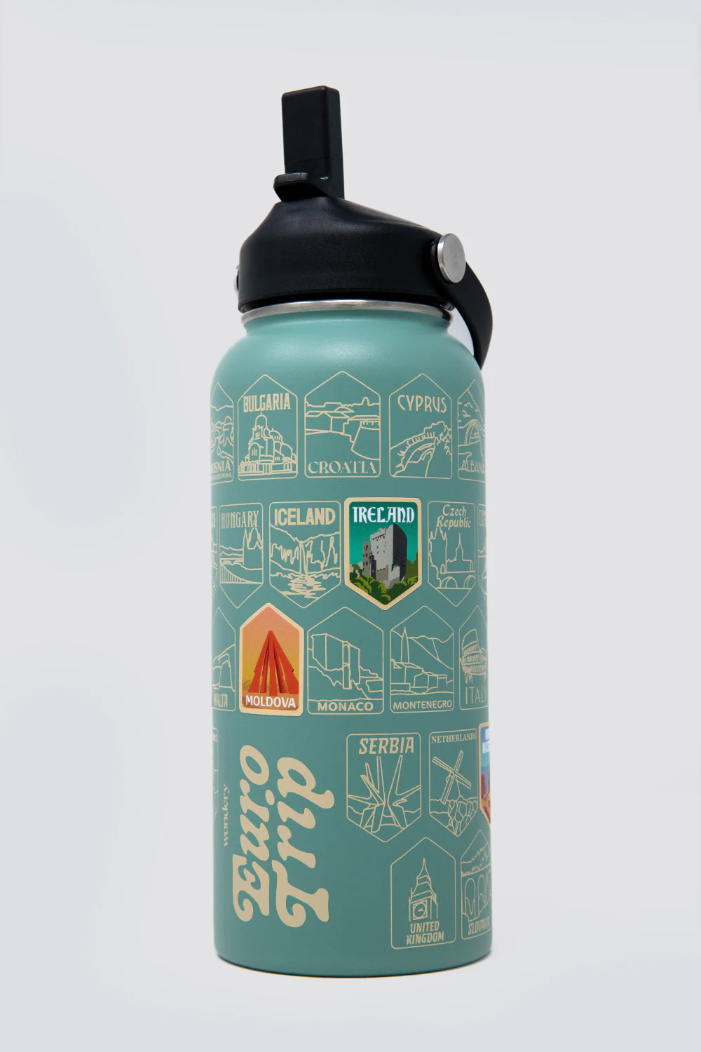 Euro Trip Bucket List Water Bottle - Image 7